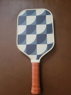 RECESS Nantucket Geometric Blue & White Pickleball Paddle.